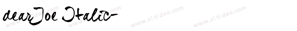 dearJoe Italic字体转换